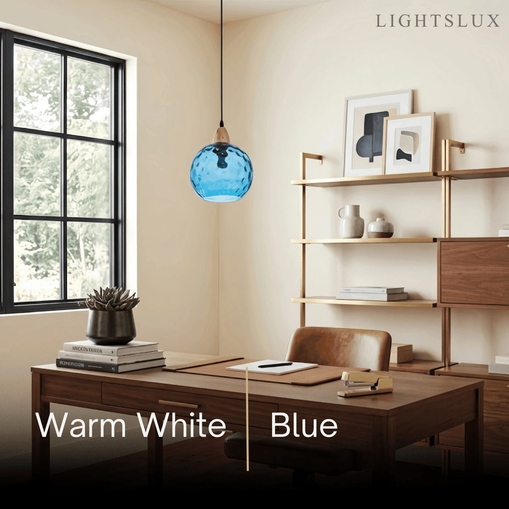 Modern Bubble Glass Pendant Light - 10 Color for Kitchen Island - Flindria