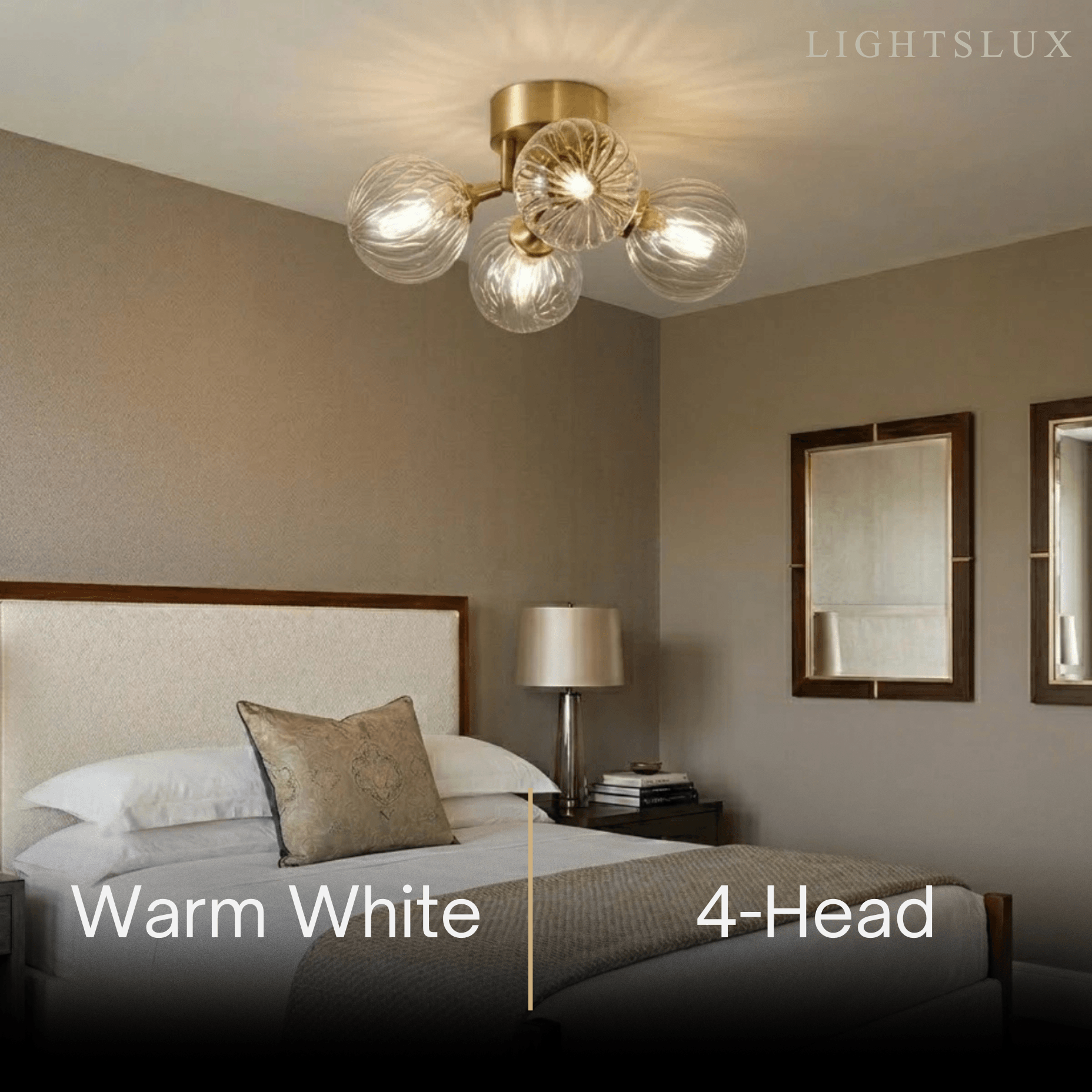 Moderne Deckenleuchte – Goldenes Metall/Glas für Esszimmer - Flindria