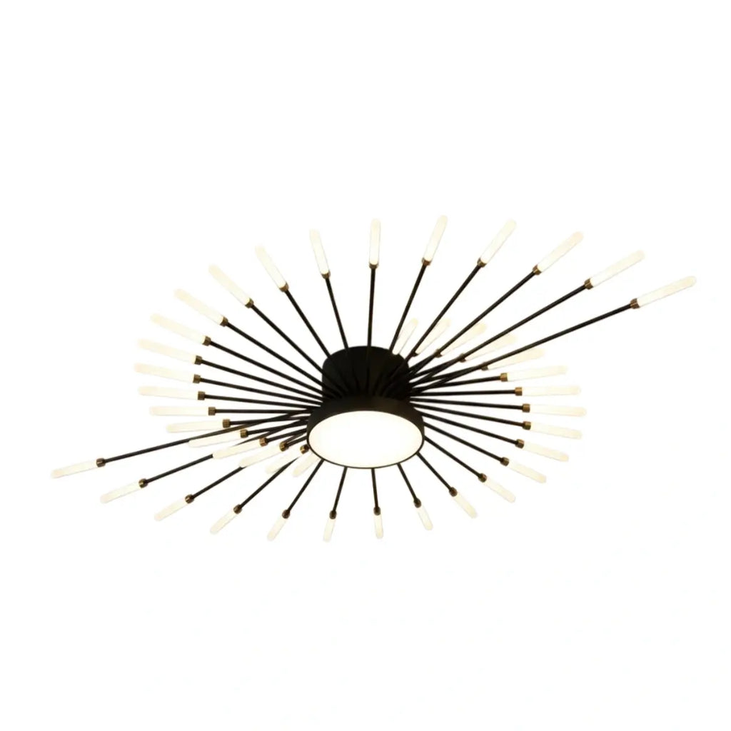 Moderne vuurwerk plafondlamp – goud/zwart voor slaapkamer, eetkamer, woonkamer - Flindria