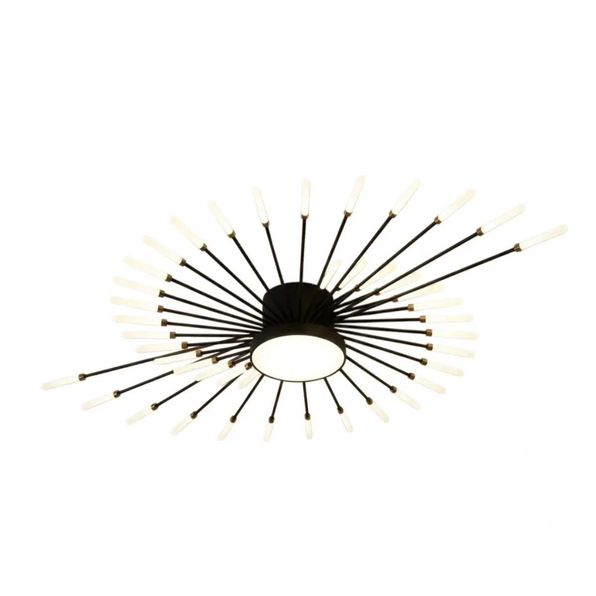 Moderne vuurwerk plafondlamp – goud/zwart voor slaapkamer, eetkamer, woonkamer - Flindria