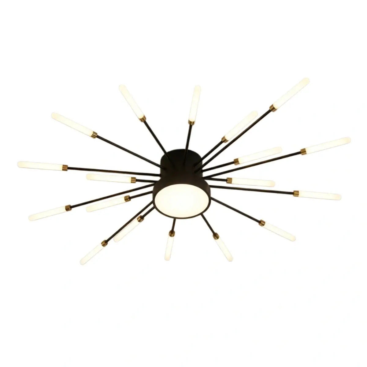 Moderne vuurwerk plafondlamp – goud/zwart voor slaapkamer, eetkamer, woonkamer - Flindria