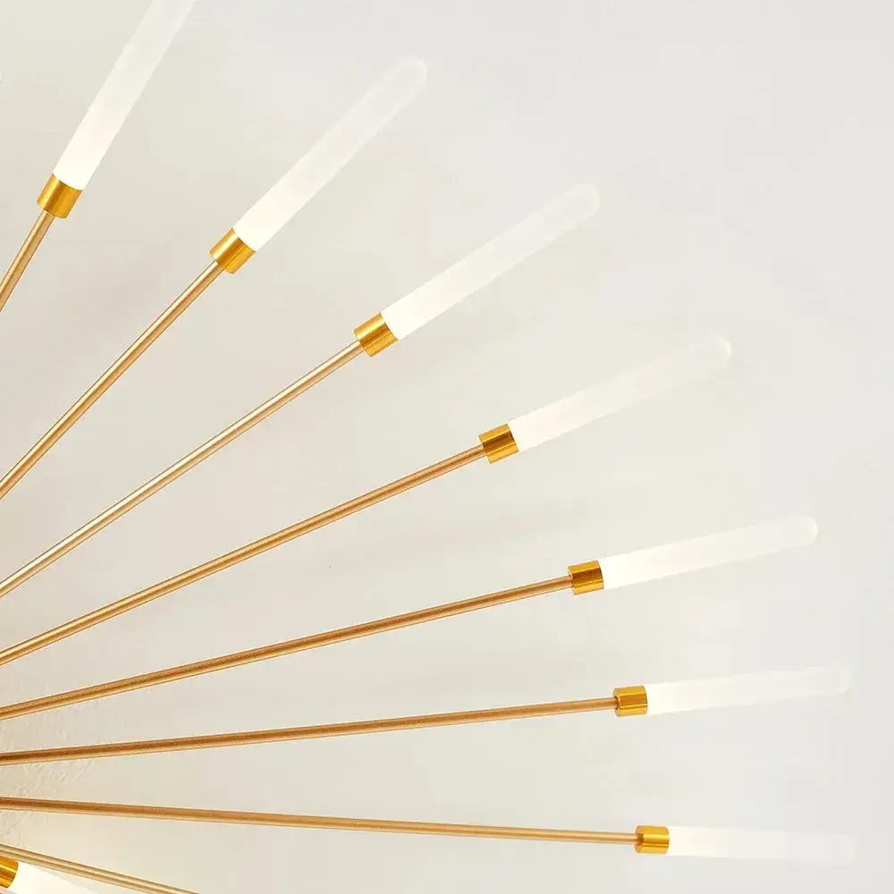 Moderne vuurwerk plafondlamp – goud/zwart voor slaapkamer, eetkamer, woonkamer - Flindria