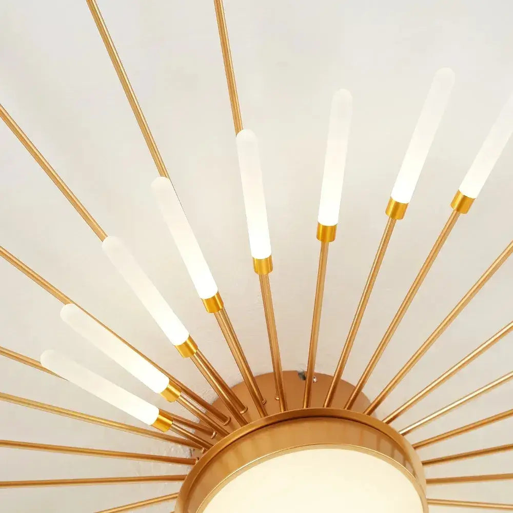 Moderne vuurwerk plafondlamp – goud/zwart voor slaapkamer, eetkamer, woonkamer - Flindria