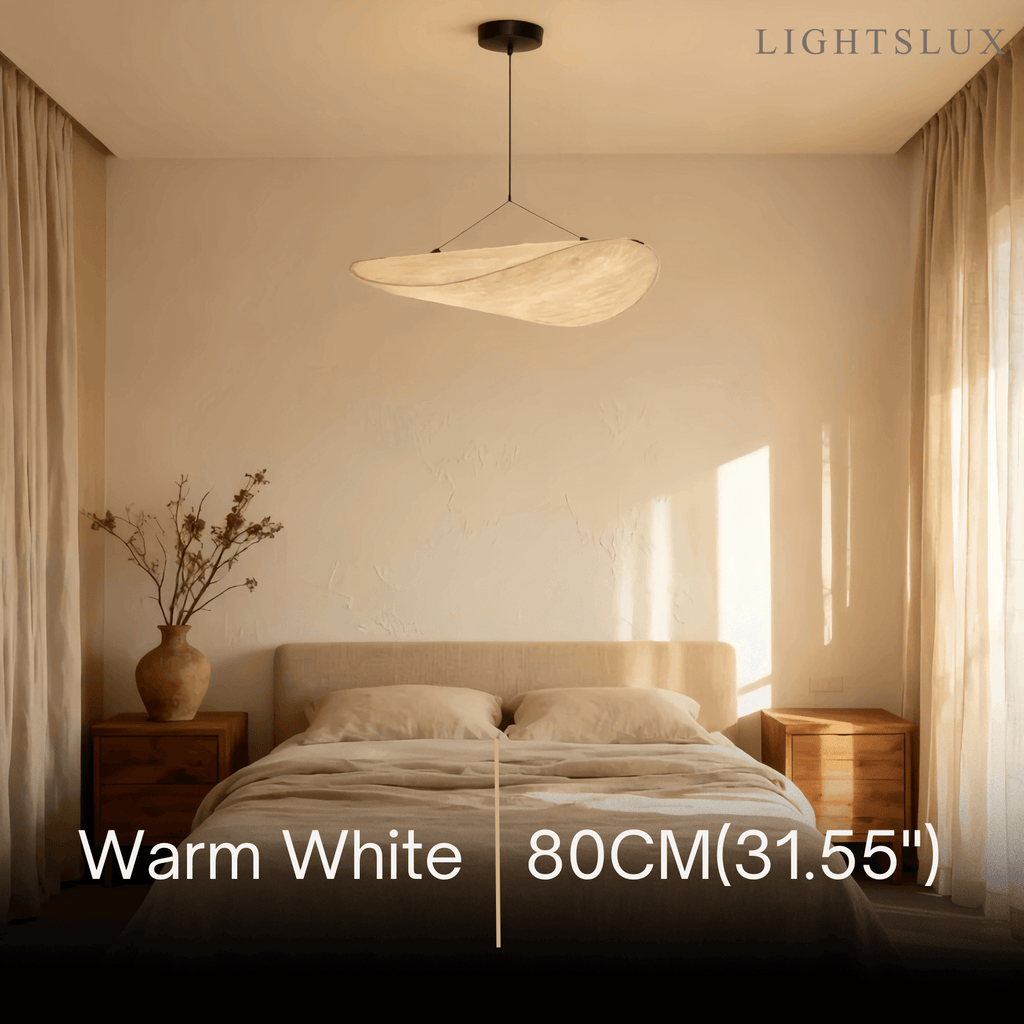 Art Deco White Pendant Light – Curved Metal Design for Dining Room - Flindria