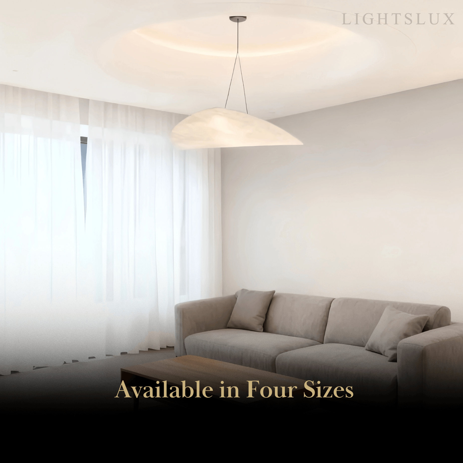 Art Deco White Pendant Light – Curved Metal Design for Dining Room - Flindria