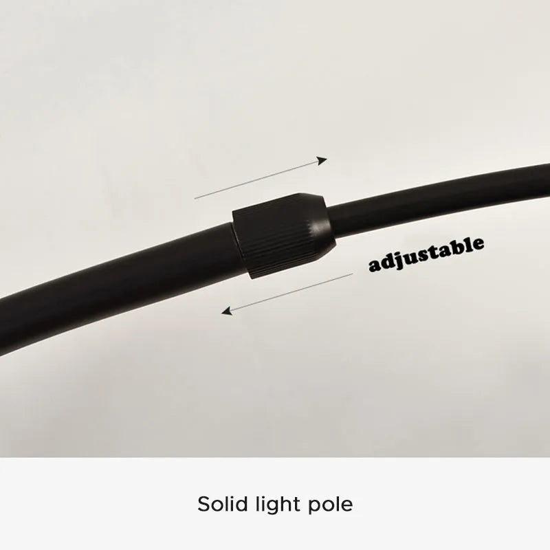 Lámpara de pie moderna negra – Diseño curvado de metal para sala de estar - Flindria