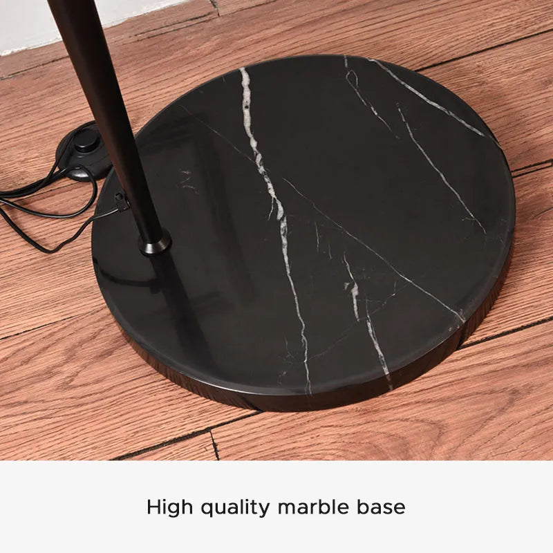 Lámpara de pie moderna negra – Diseño curvado de metal para sala de estar - Flindria