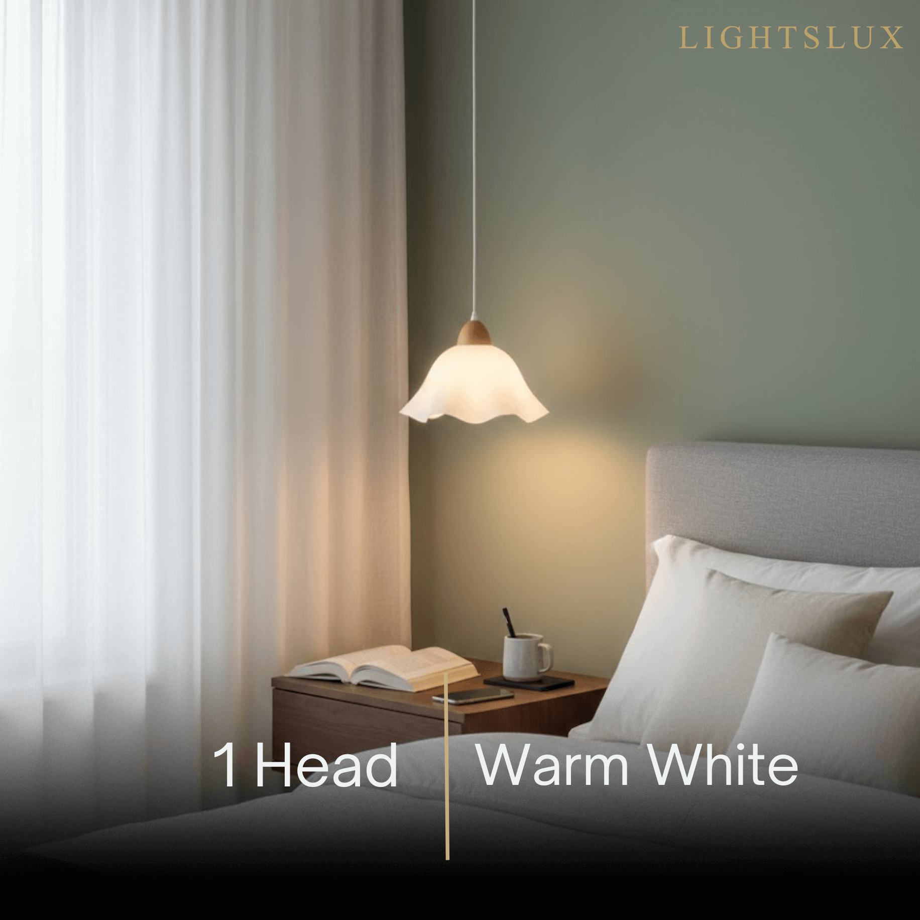 Nordic Flower LED Pendant Light – White Wood/Acrylic for Dining Room - Flindria