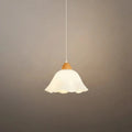 Nordic Flower LED Pendant Light – White Wood/Acrylic for Dining Room - Flindria