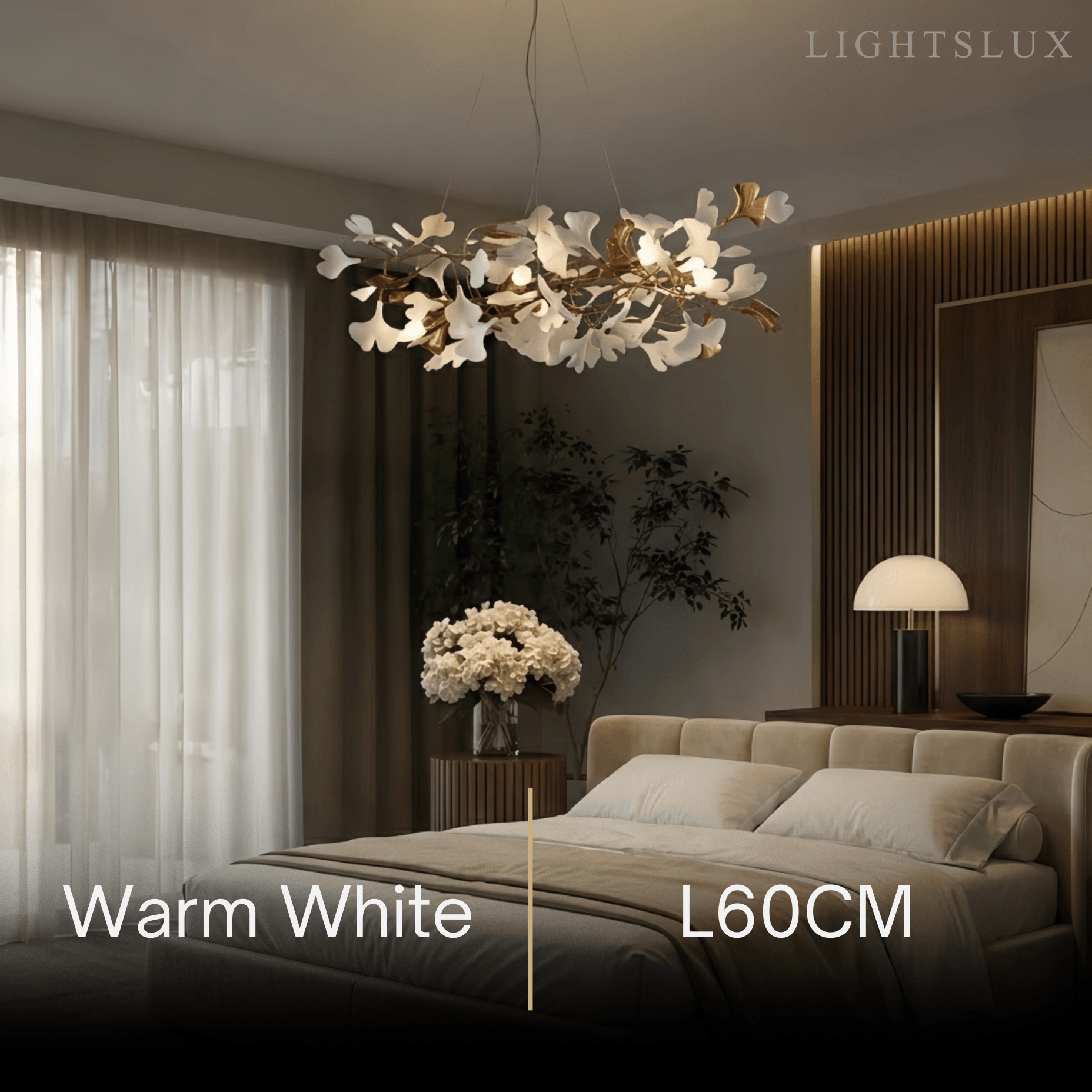 Art Deco Petal-Shaped Chandelier – Metal/Ceramic Fixture for Living Room - Flindria