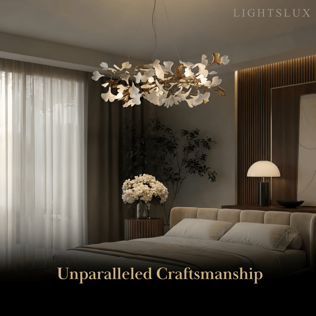 Art Deco Petal-Shaped Chandelier – Metal/Ceramic Fixture for Living Room - Flindria