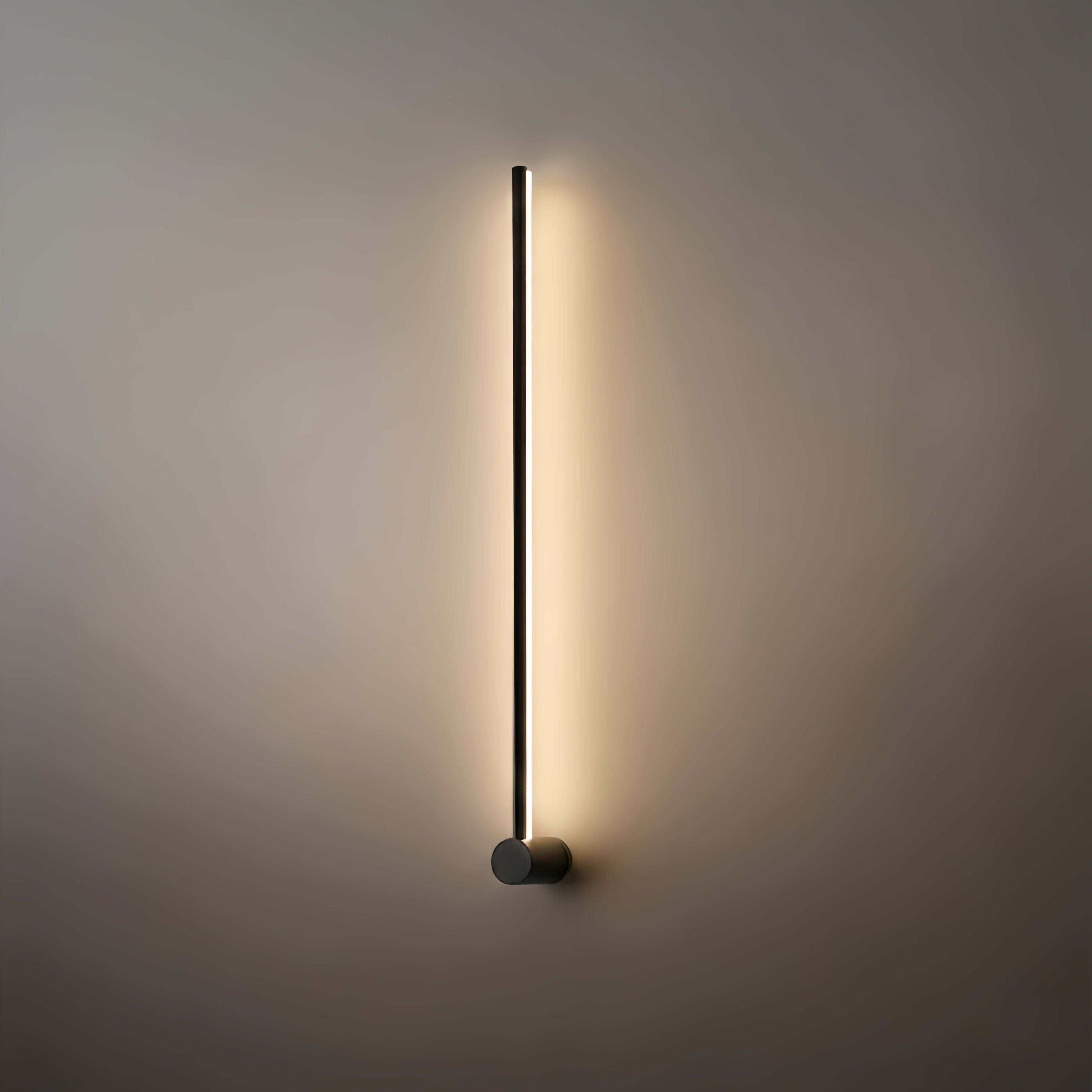 Minimalist Linear Wall Lamp – Black Modern Light for Living/Bedroom - Flindria
