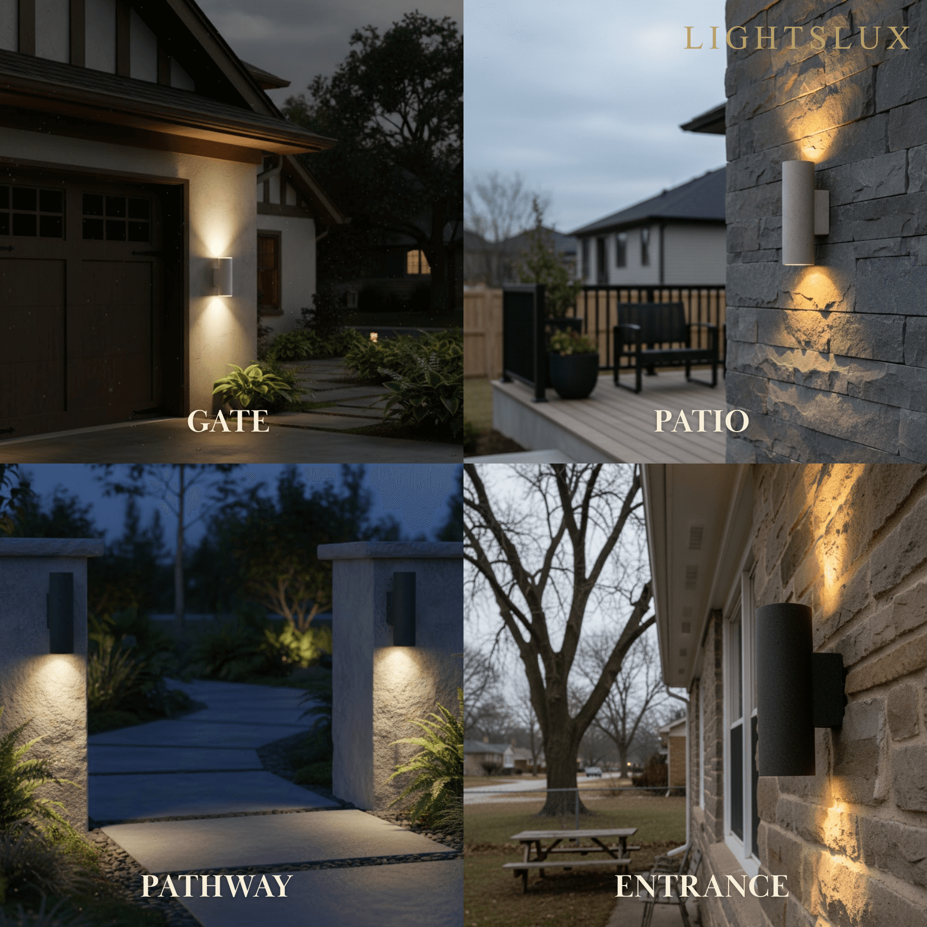 Modern Outdoor Wall Sconce- Black/White Cement Cylindrical Light for Courtyard - Flindria
