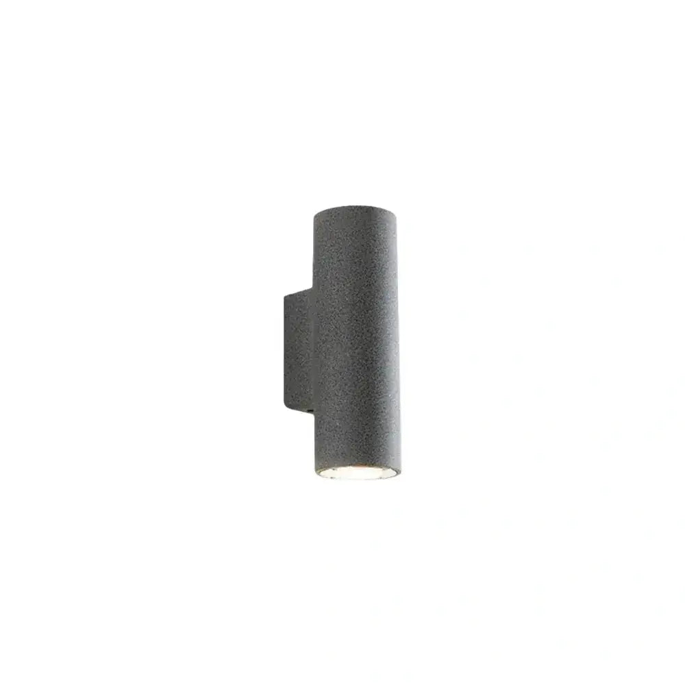 Modern Outdoor Wall Sconce- Black/White Cement Cylindrical Light for Courtyard - Flindria