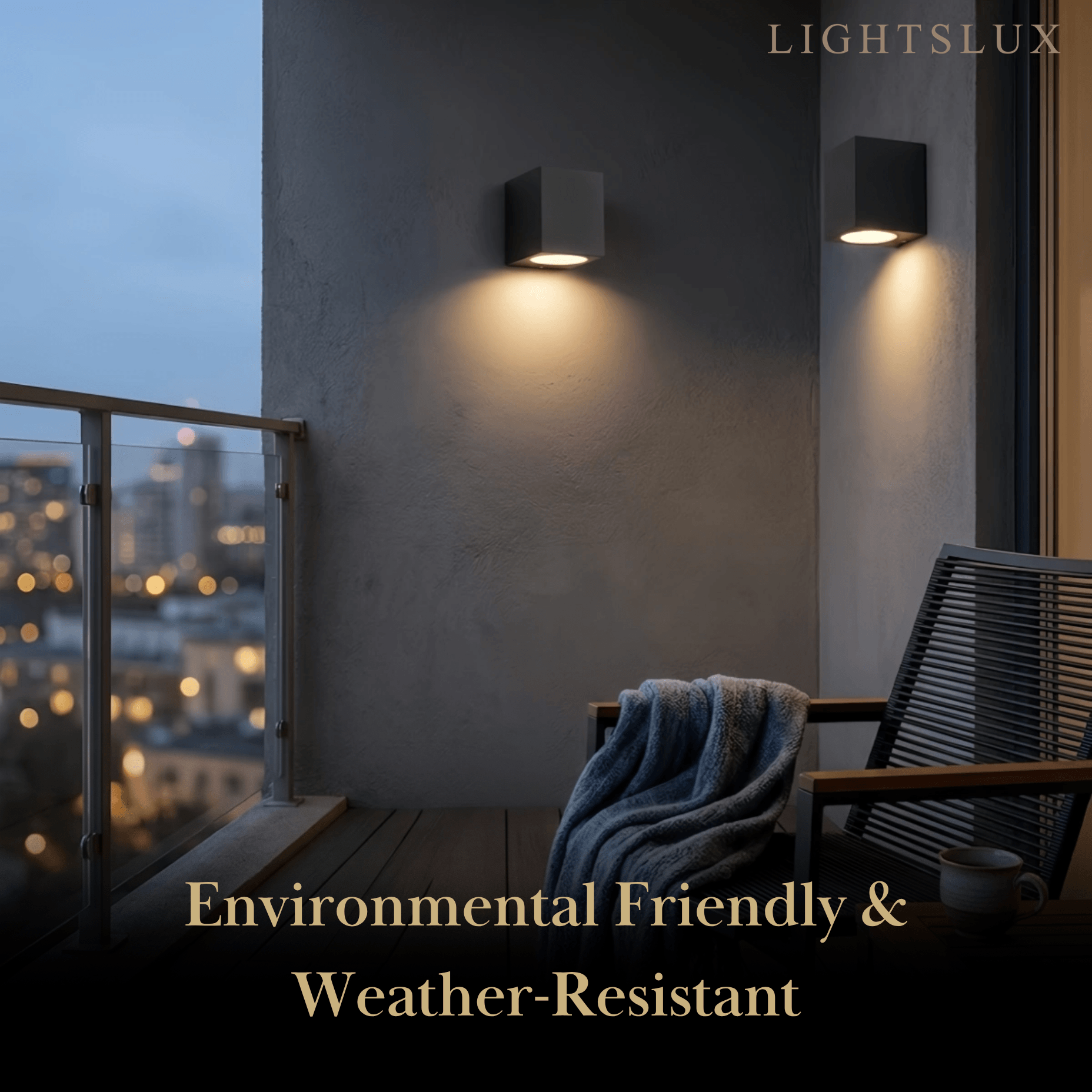 Minimalist Square/Cylindrical Outdoor Wall Lamp - Black Metal for Garden - Flindria