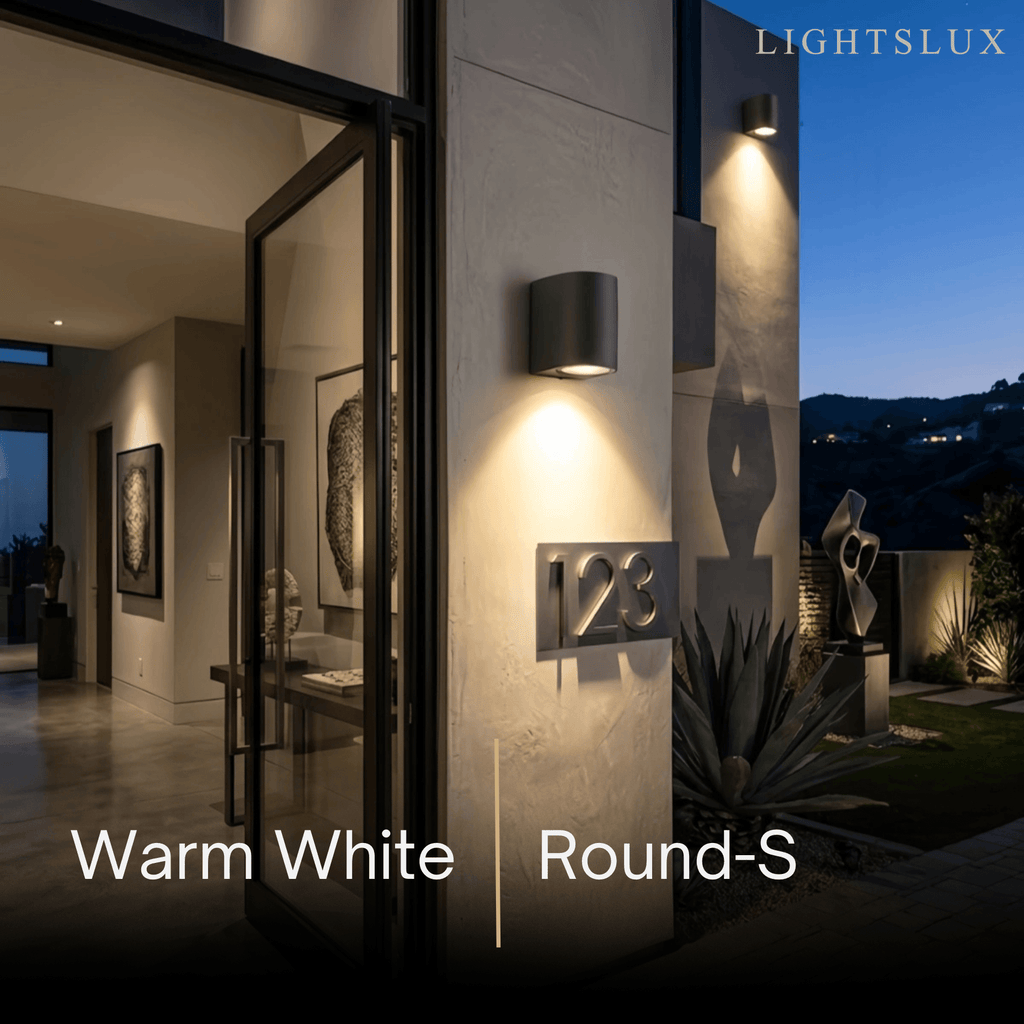 Minimalist Square/Cylindrical Outdoor Wall Lamp - Black Metal for Garden - Flindria