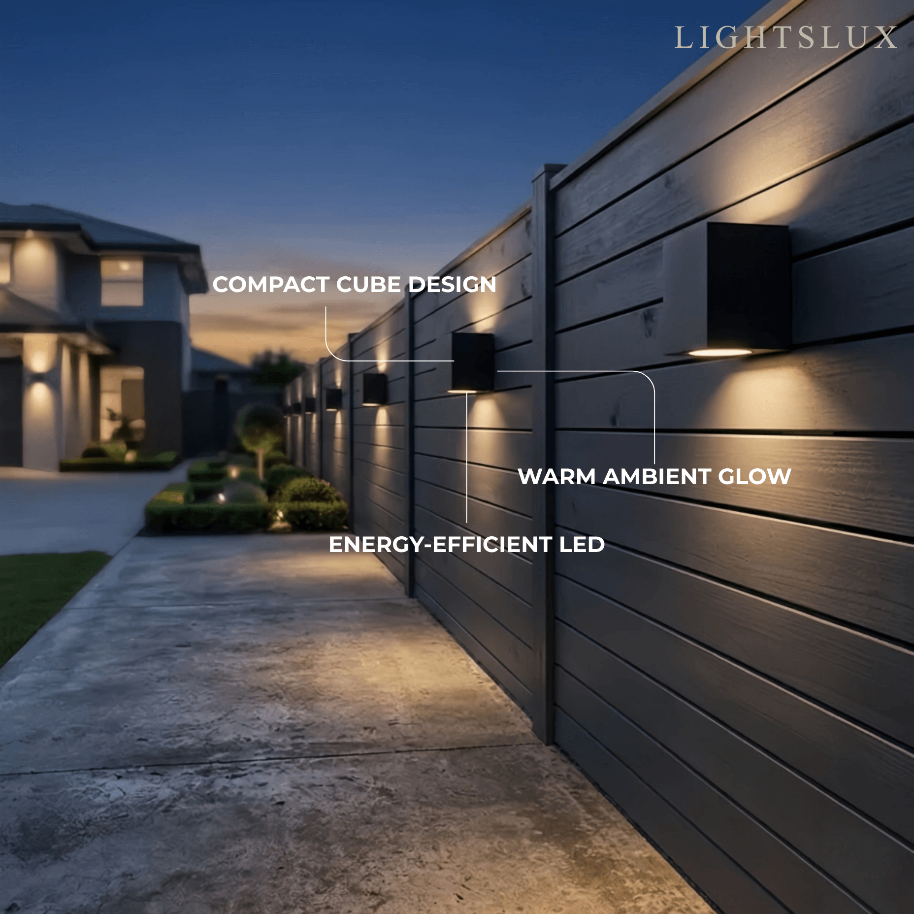 Minimalist Square/Cylindrical Outdoor Wall Lamp - Black Metal for Garden - Flindria