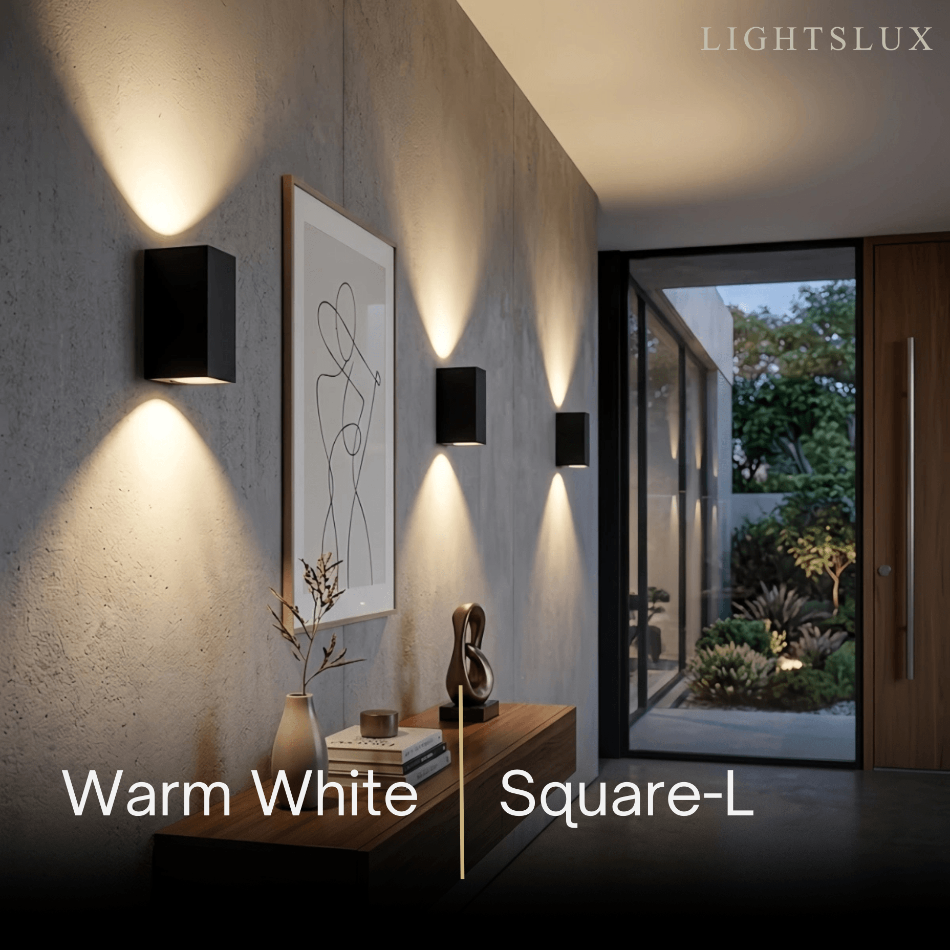Minimalist Square/Cylindrical Outdoor Wall Lamp - Black Metal for Garden - Flindria