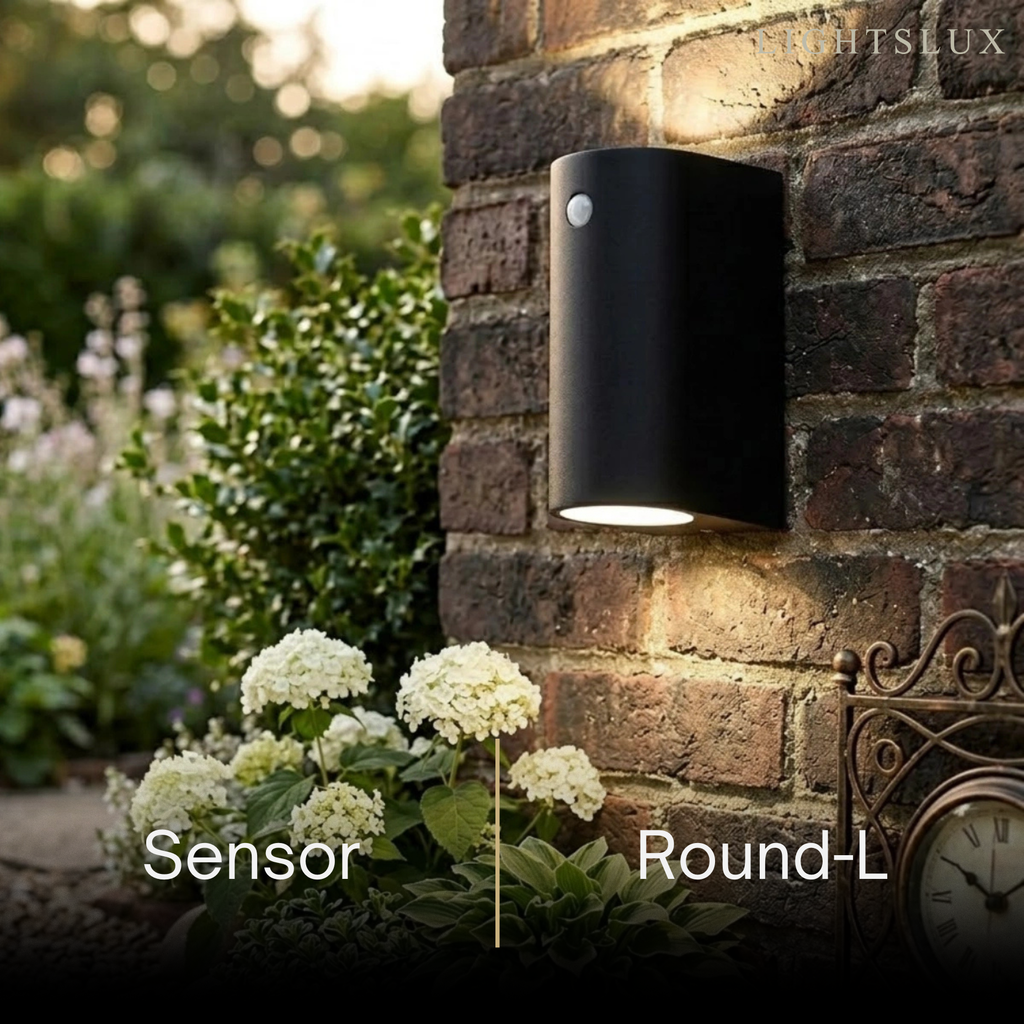 Minimalist Square/Cylindrical Outdoor Wall Lamp - Black Metal for Garden - Flindria
