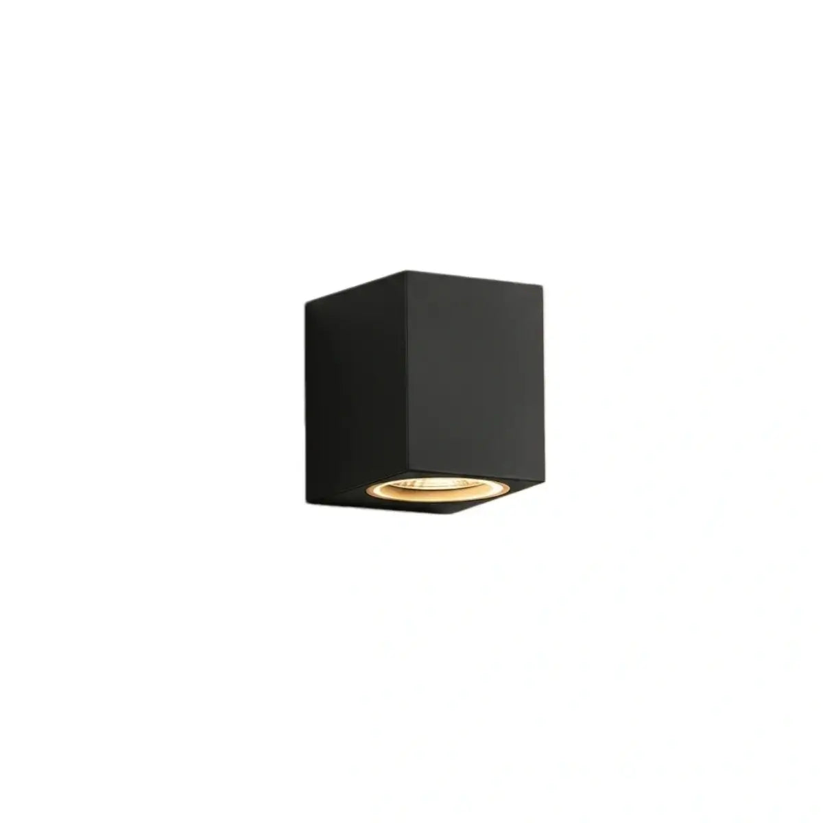 Minimalist Square/Cylindrical Outdoor Wall Lamp - Black Metal for Garden - Flindria