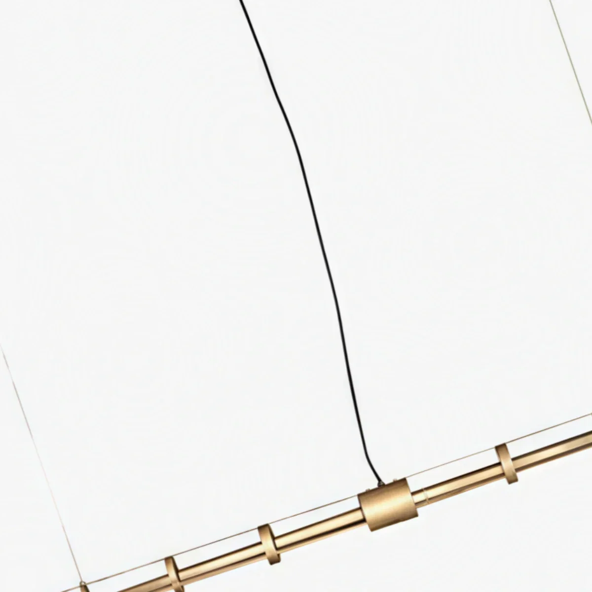 Modern Linear Pendant Light — Gold Metal for Dining Room/Living Room - Flindria