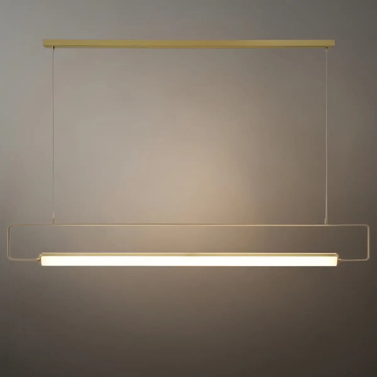 Minimalist Rectangular Pendant Light - Metal & Acrylic for Kitchen - Flindria