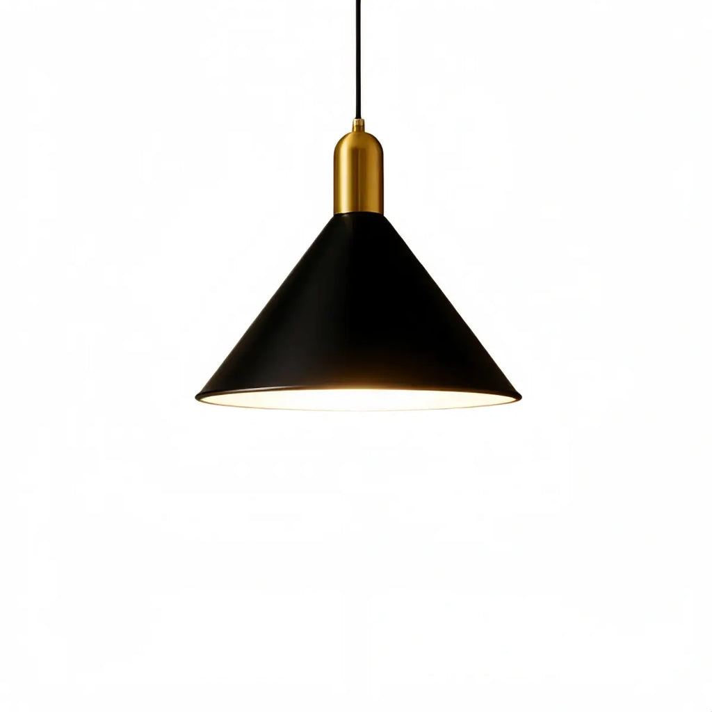 Modern Pendant Light - White/Black/Gold Metal/Acrylic for Bedroom - Flindria