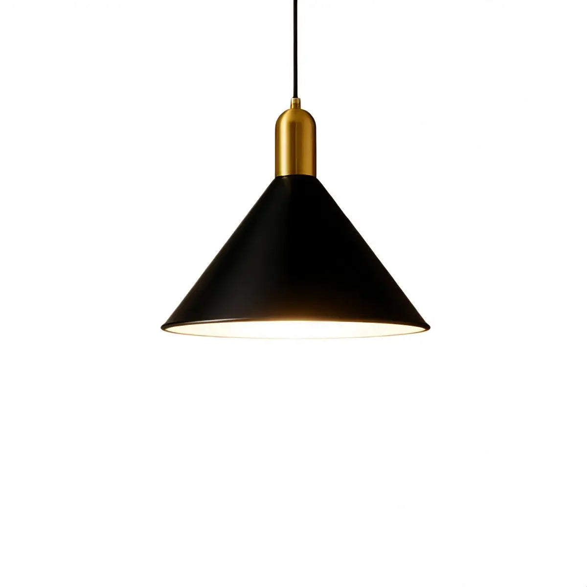 Modern Pendant Light - White/Black/Gold Metal/Acrylic for Bedroom - Flindria