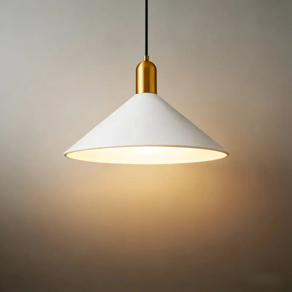 Modern Pendant Light - White/Black/Gold Metal/Acrylic for Bedroom - Flindria