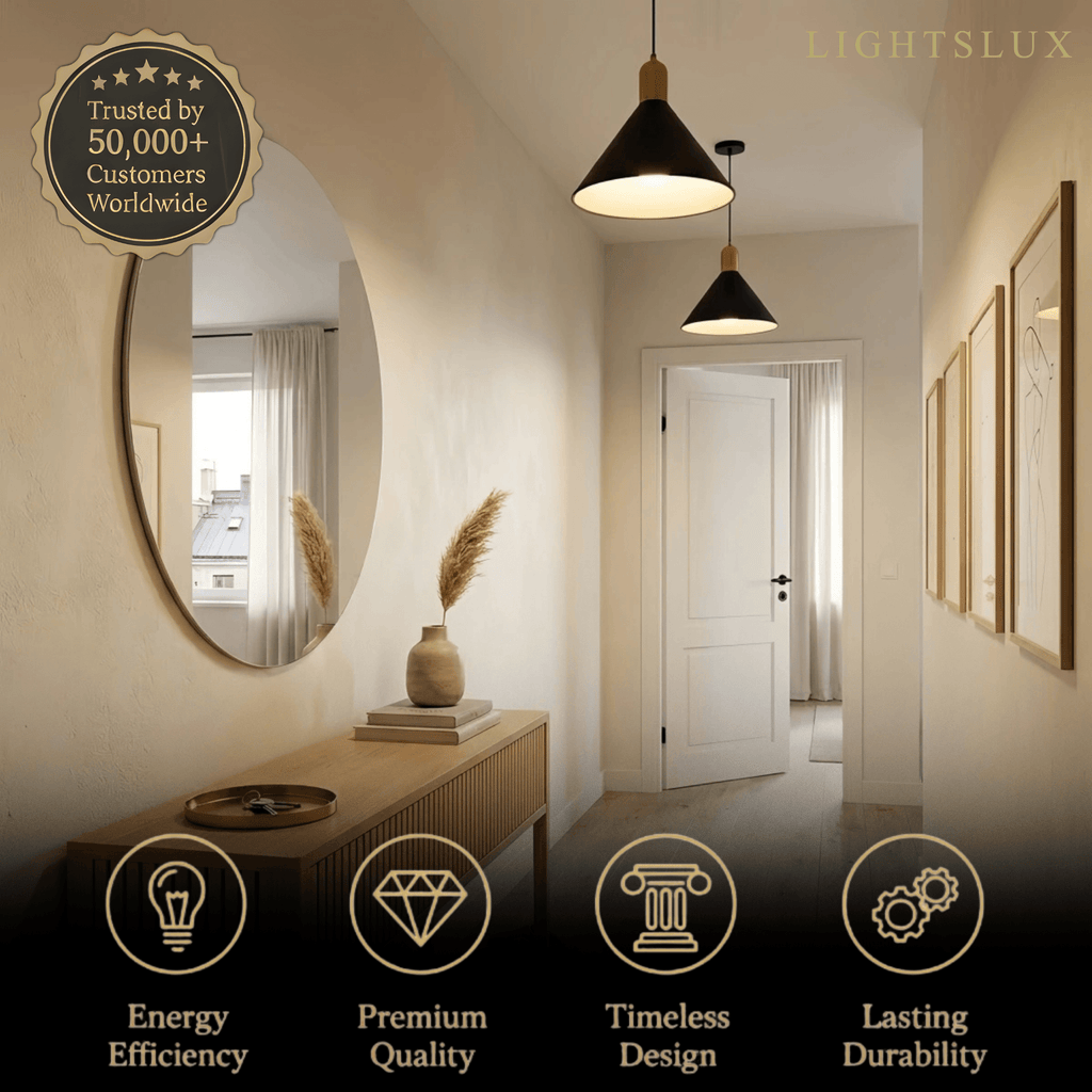 Modern Pendant Light - White/Black/Gold Metal/Acrylic for Bedroom - Flindria