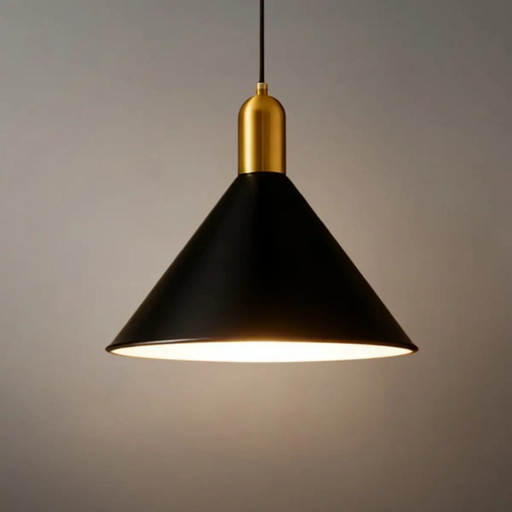 Modern Pendant Light - White/Black/Gold Metal/Acrylic for Bedroom - Flindria