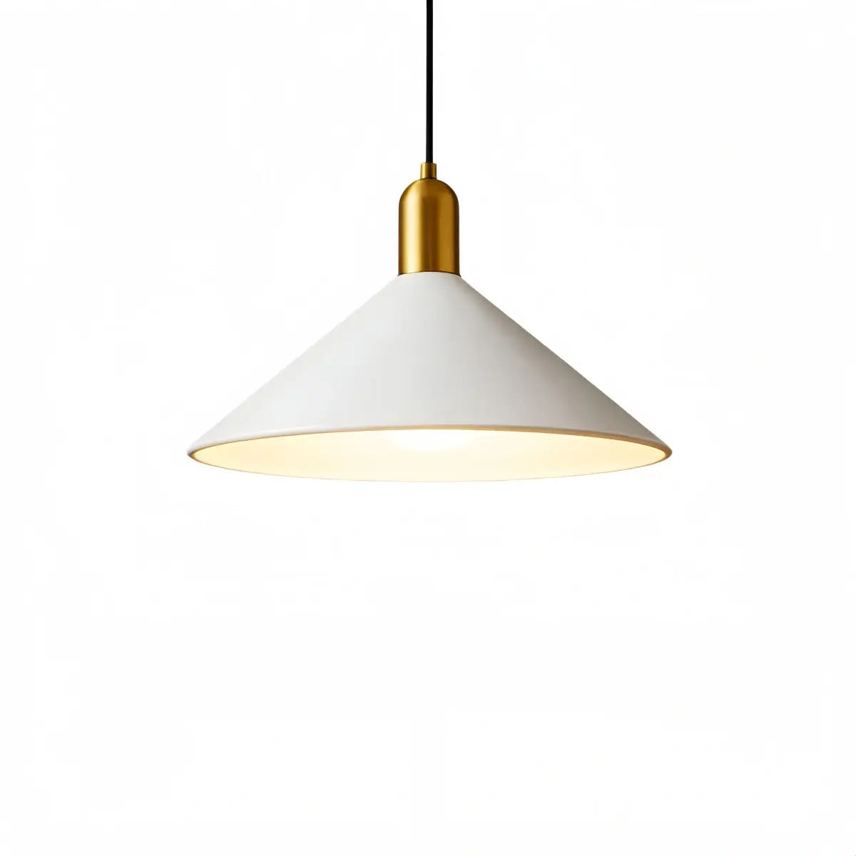 Modern Pendant Light - White/Black/Gold Metal/Acrylic for Bedroom - Flindria