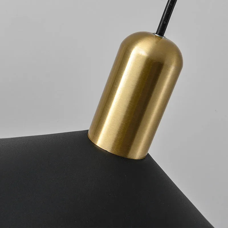 Modern Pendant Light - White/Black/Gold Metal/Acrylic for Bedroom - Flindria