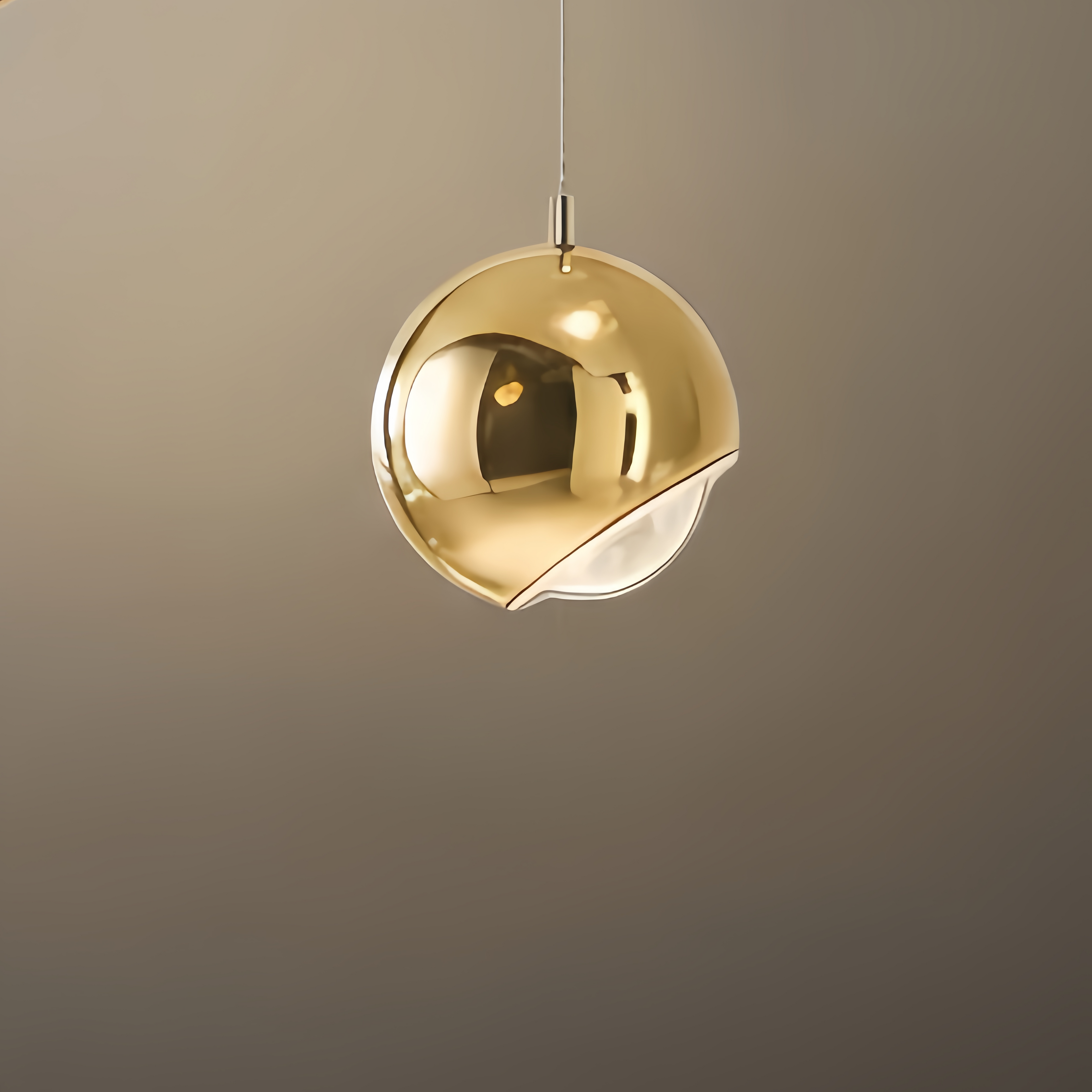 Lámpara colgante moderna tipo bola dorada/plata metal/acrílico para dormitorio/comedor - Flindria