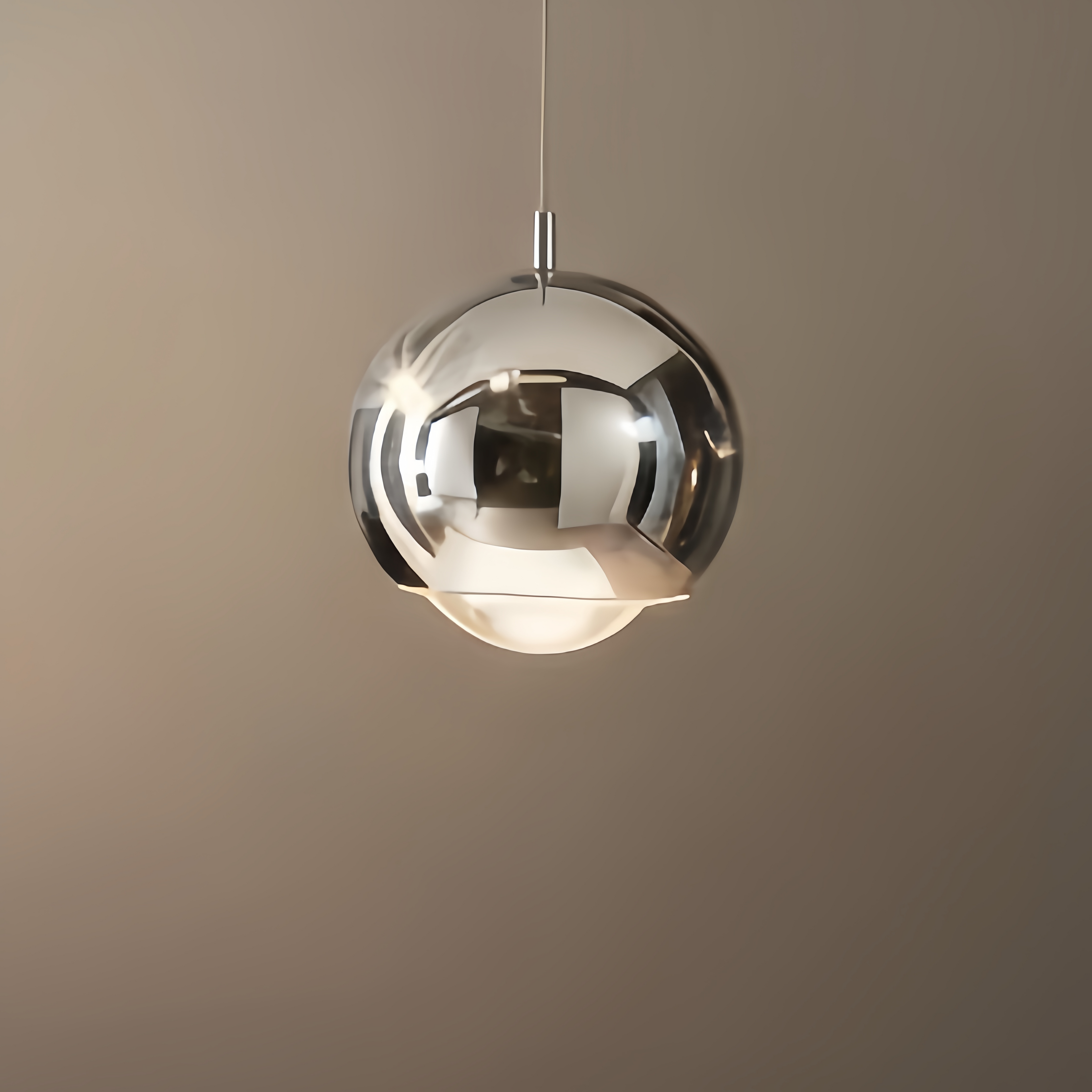 Lámpara colgante moderna tipo bola dorada/plata metal/acrílico para dormitorio/comedor - Flindria