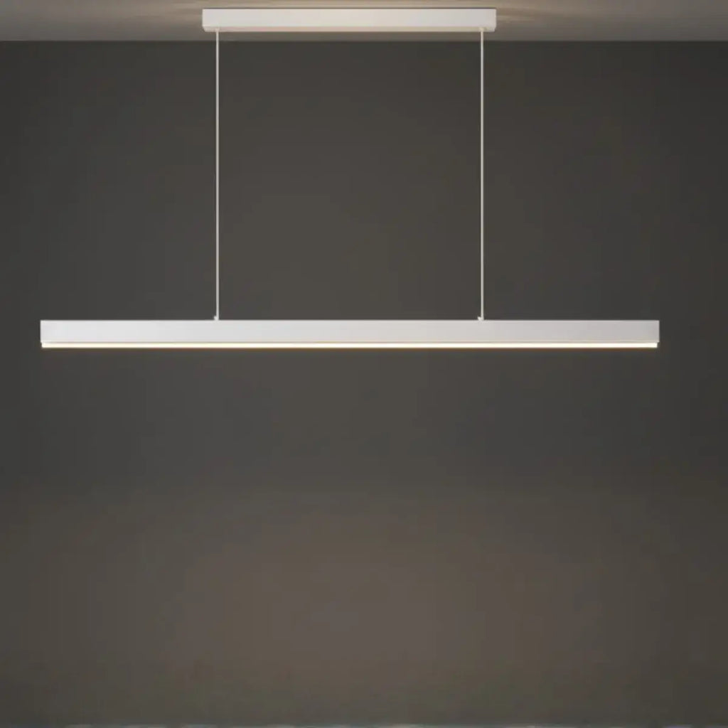 Minimalist Dimmable Linear Pendant Light – Black or White Acrylic for Dining Room - Flindria