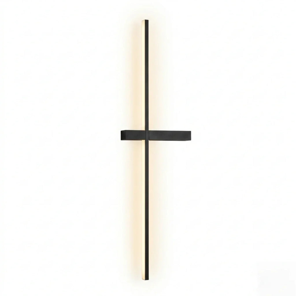 Minimalist Linear LED Wall Lamp – Black/White/ Red for Living Room - Flindria