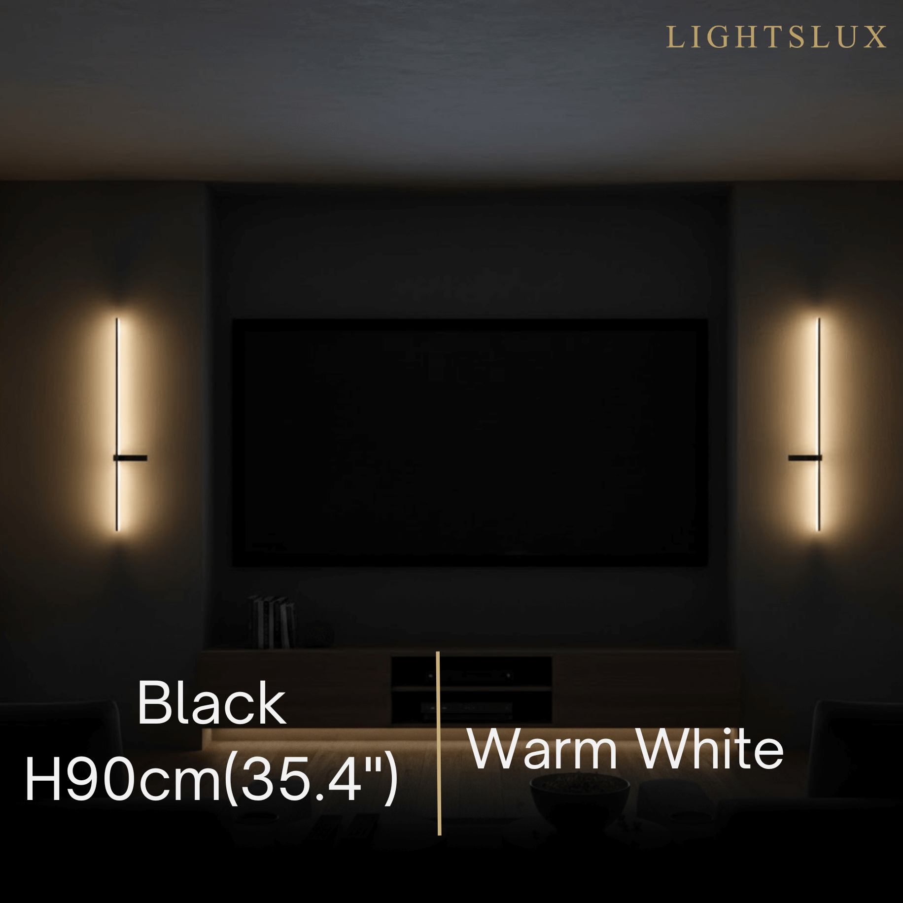 Minimalist Linear LED Wall Lamp – Black/White/ Red for Living Room - Flindria