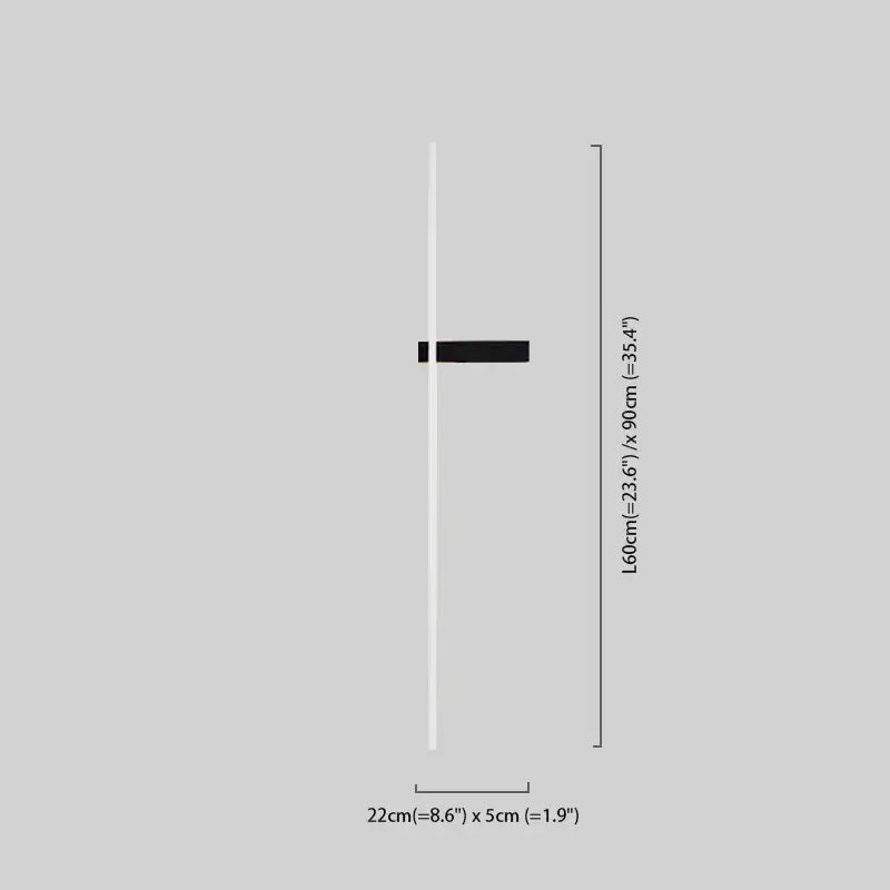 Minimalist Linear LED Wall Lamp – Black/White/ Red for Living Room - Flindria