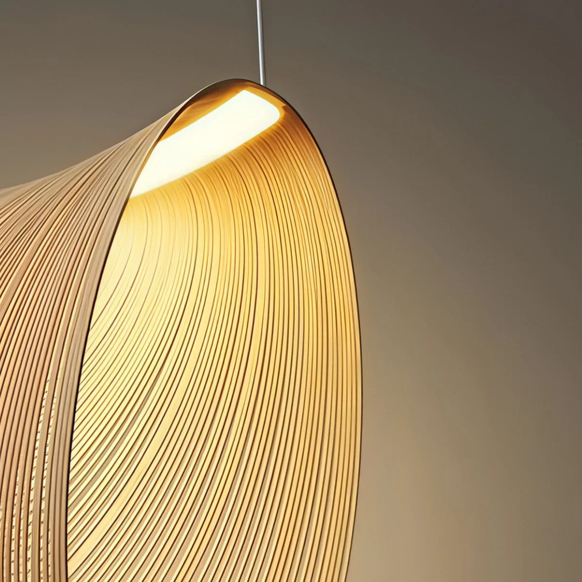 Art Deco Pendant Light - Irregular Wooden Design for Dining Room - Flindria