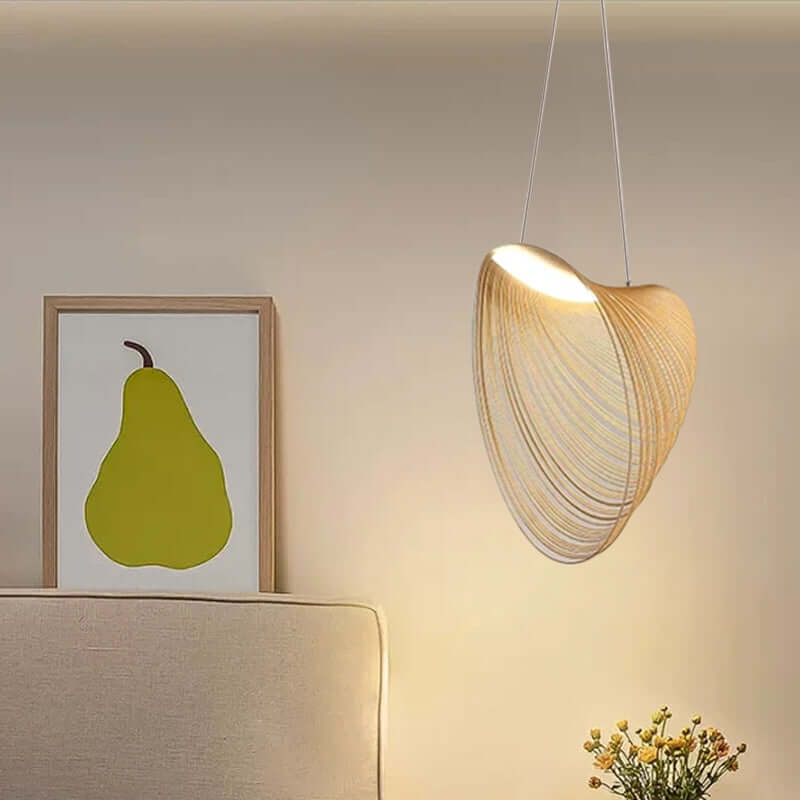 Art Deco Pendant Light - Irregular Wooden Design for Dining Room - Flindria