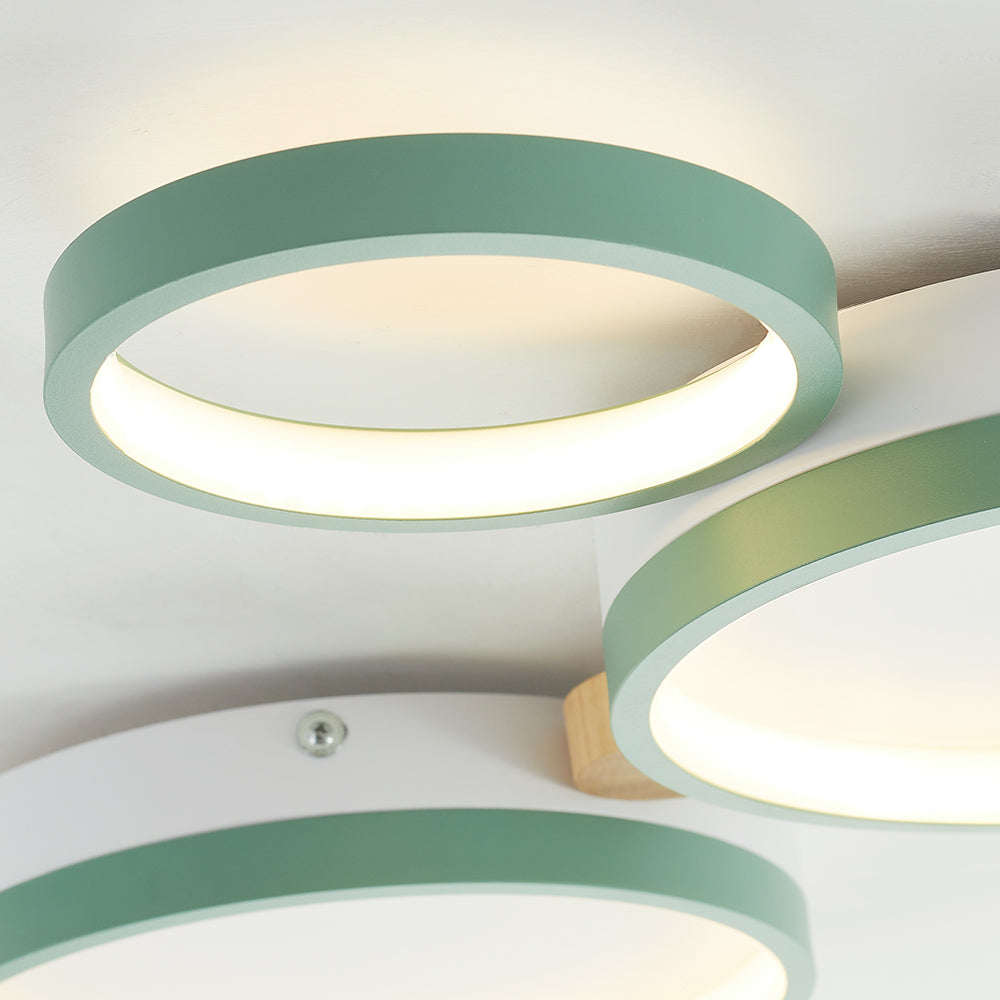 Plafonnier en métal blanc et gris NovaLumen — Design contemporain