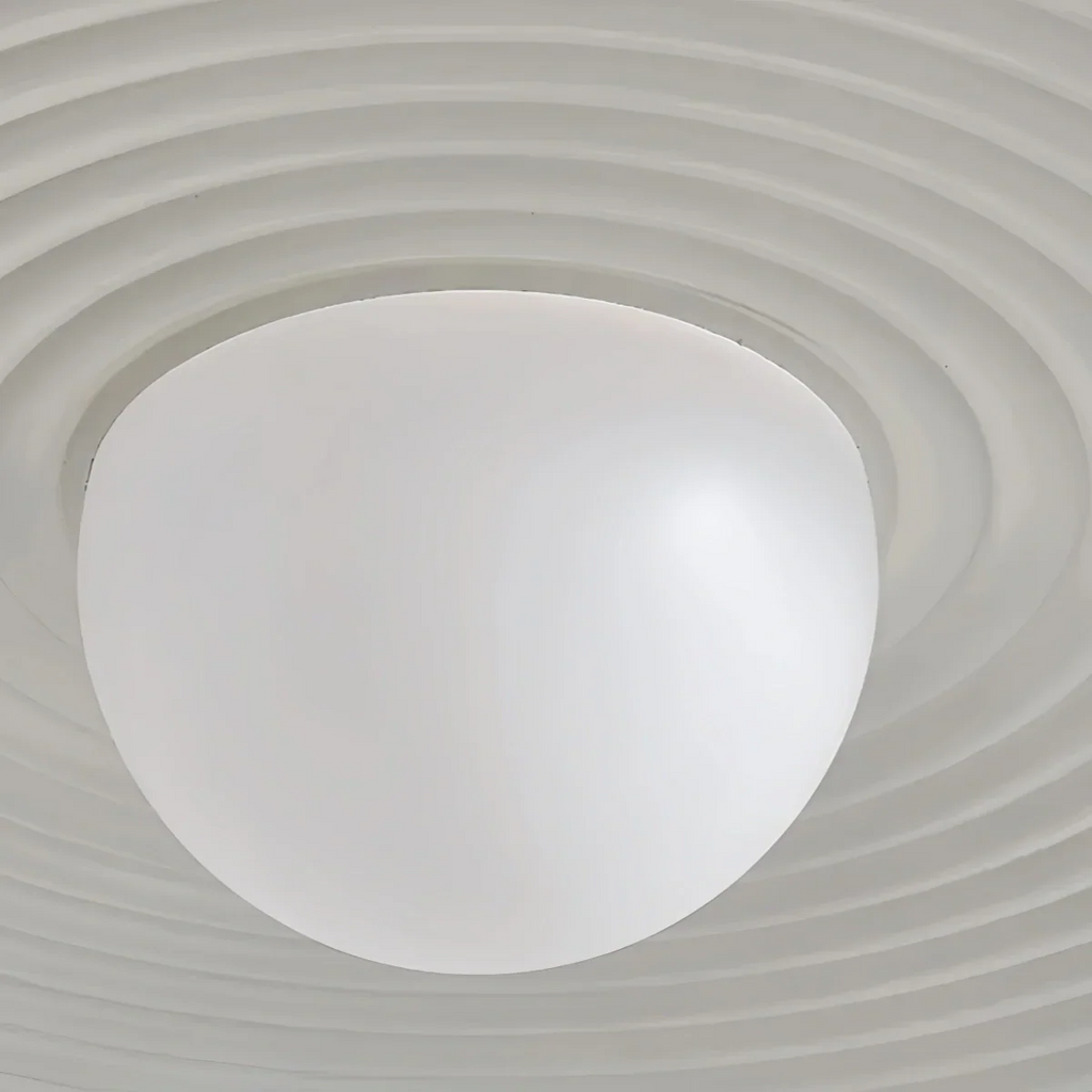 Modern Black/White Pendant Light – Metal Saucer Design for Living Room - Flindria