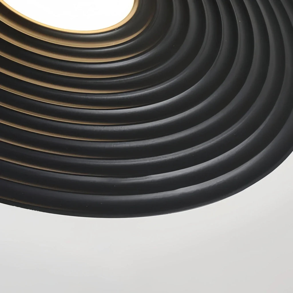 Modern Black/White Pendant Light – Metal Saucer Design for Living Room - Flindria