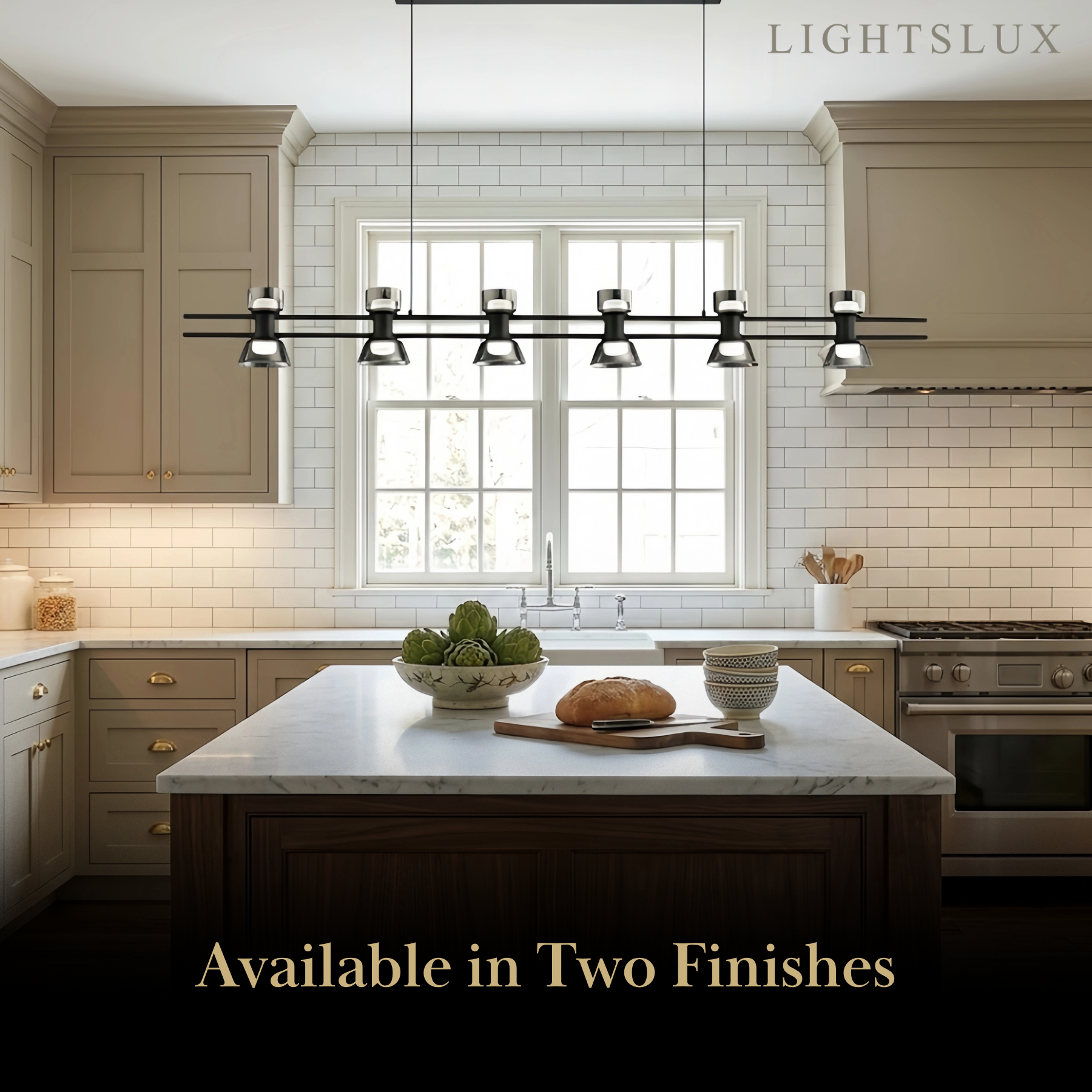 Modern Pendant Light - Black/Gold Metal & Glass for Dining Room - Flindria