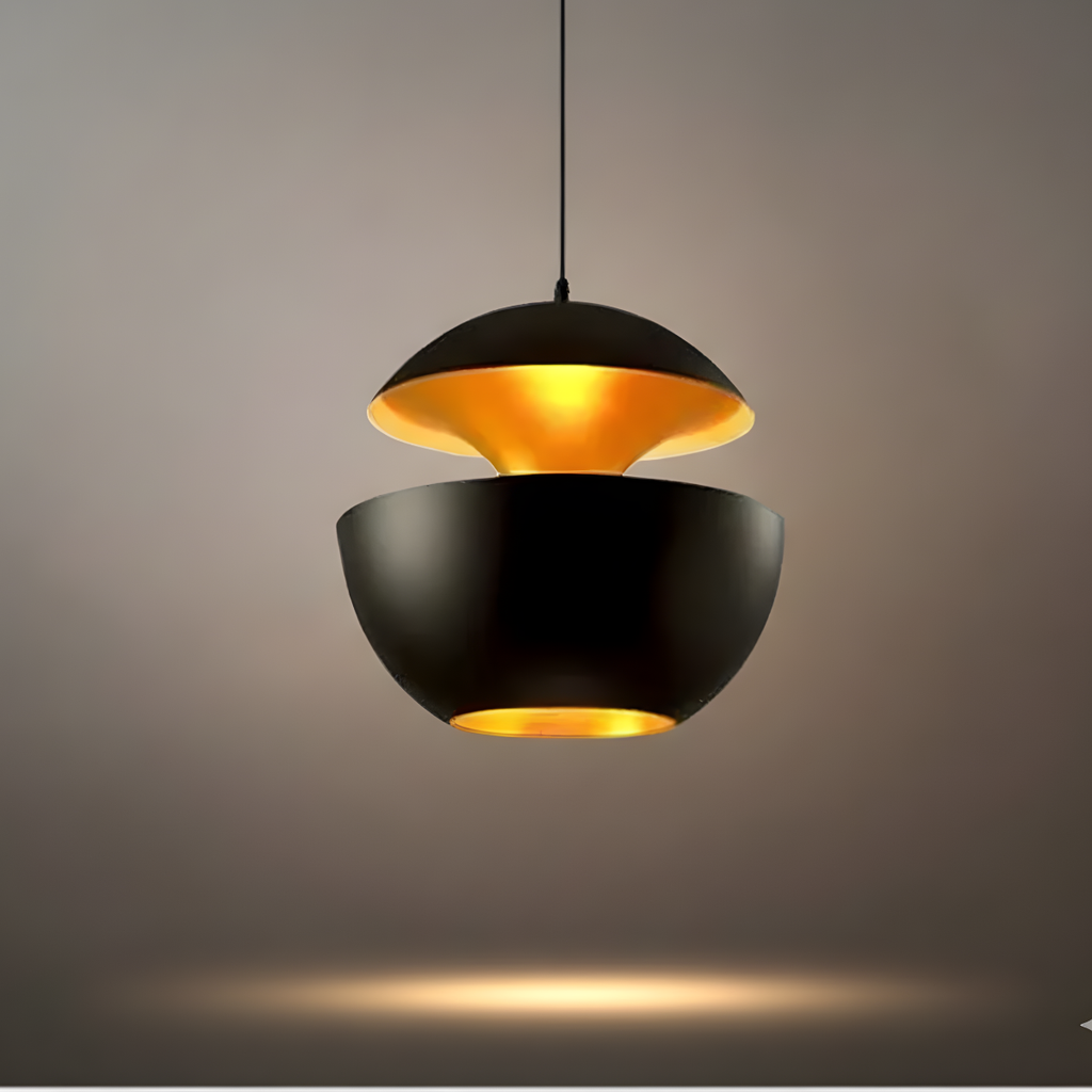Modern Globular Pendant Light – Luxurious White/Black Metal for Kitchen Island - Flindria