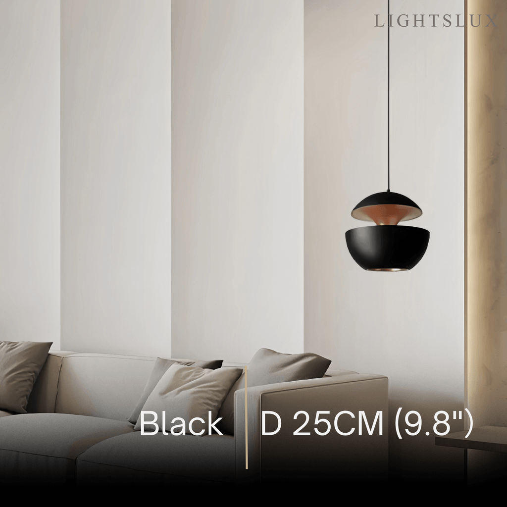 Modern Globular Pendant Light – Luxurious White/Black Metal for Kitchen Island - Flindria