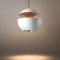 Modern Globular Pendant Light – Luxurious White/Black Metal for Kitchen Island - Flindria