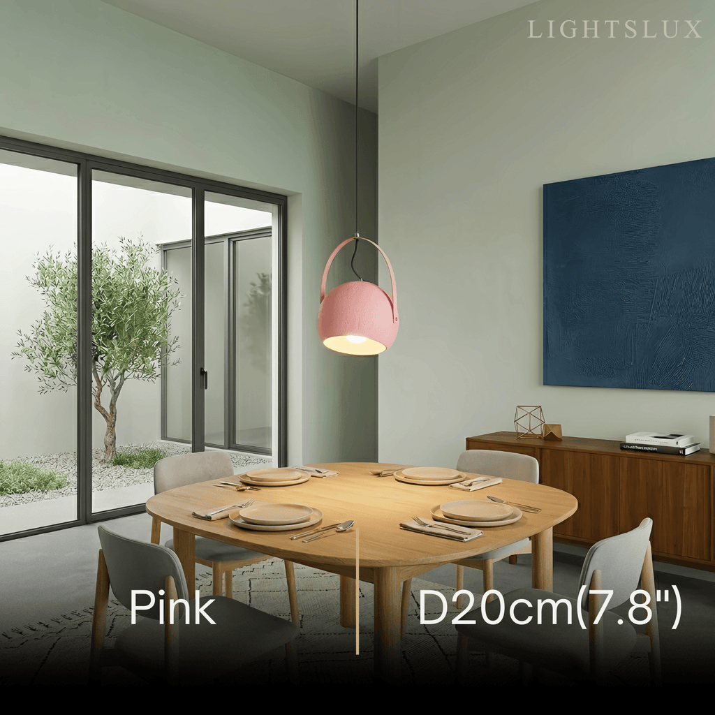 Nordic Art Deco Pendant Light — 5-Color Metal for Bedroom - Flindria
