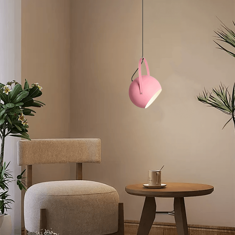 Nordic Art Deco Pendant Light — 5-Color Metal for Bedroom - Flindria
